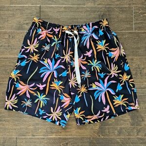Chubbies The Black Night Light Stretch Swim Trunks Sz Large